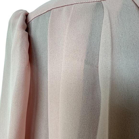 Vintage St. Gillian by Kay Unger Dress Pink Cream Pleated Midi Women's Size 12 - Picture 9 of 12